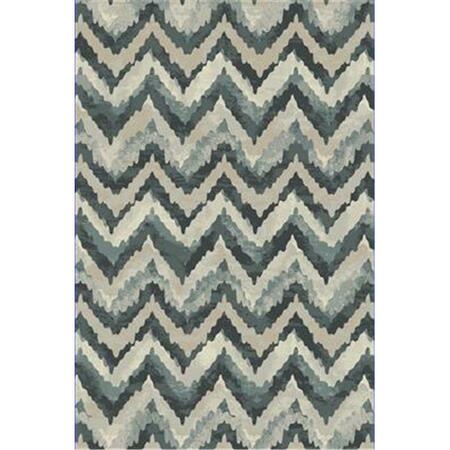 DYNAMIC RUGS Melody Runner Rug- Blue - 2 ft. 2 in. x 10 ft. 10 in. ME212985018119